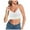 White, variant on Women's Low Back U-Shaped Backless Bra - Convertible Spaghetti Straps, Seamless Sleeping Bralette - Nylon/Spandex, Sizes S-XL