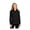 Deep Black, variant on Women's Long Sleeve Stretch Woven Shirt | Lightweight Women's Button Up, Collared Business Casual Shirt - White 2XL