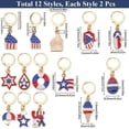 thumbnail image 2 of 1 Box 24Pcs Charms American Flag Stitch Markers Crochet Stitch Marker Charms Removable Leverback Locking Knit Markers for Crocheting Knitting Weaving Sewing Jewelry Making for DIY, 2 of 6