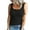 Black, variant on Tbopshirt Womens Tank Top Women Casual Tanks Sleeveless Buttons Slimming Solid Pullover Vest Blouse Tops