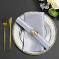 thumbnail image 7 of 30 Pack Ivory Satin Napkins 17 x 17 Inch, Square Soft Table Dinner Napkins for Weddings Banquets Parties, 7 of 7