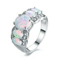 thumbnail image 2 of Minnieouse Anillo gran piedra ovalada moda encanto joyería dedo accesorios Iris piedra de nacimiento mujeres boda compromiso propuesta Accesorios de disfraces Blanco 7 # Minnieouse AP014923-03, 2 of 6