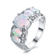 thumbnail image 2 of Sonducket Anillo gran piedra ovalada moda encanto joyería dedo accesorios Iris piedra de nacimiento mujeres boda compromiso propuesta Accesorios de disfraces Blanco 5 #, 2 of 6