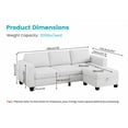 thumbnail image 6 of Youmumeub 78" L-Shaped Sectional Sofa, Couch with Storage Ottoman & Side Pockets, 3-Seat Sofa for Small Spaces, Living Room, White, 6 of 8