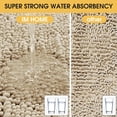thumbnail image 5 of HAKUNA Upgrade Extra Large Beige Bathroom Rug Set 3 Pieces Ultra Soft, Thick Absorbent Bath Mats, Non Slip Chenille Toilet Mat for Bathroom, Bedroom, Kitchen, 5 of 8