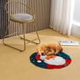thumbnail image 4 of Latch Hook Rug Kit Christmas Santa Claus Stamped Handmade Round Shape Carpet Crochet Yarn Craft DIY Hook and Latch Door Mat Tapestry for Christmas Home Floor Decor 50x50cm(3), 4 of 7
