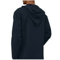 thumbnail image 3 of Xysaqa Men's Fashion Big & Tall Hoodies Shirts Casual Cotton Linen Spring Fall Tops for Men Lightweight Long Sleeve Hooded Jackets with Pockets 2X 3X 4X Clearance, 3 of 7