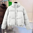thumbnail image 2 of XFLWAM Womens Winter Coat Warm Quilted Puffer Jacket Solid Color Full Zipper Down Jackets Outerwear with Pockets M, 2 of 7