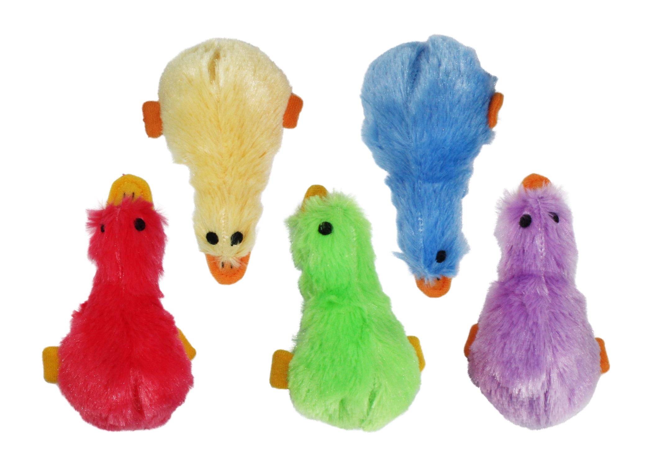 Multipet Plush Mini Duckworth Dog Toy with Squeaker, 4 inches, Assorted Colors