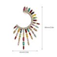 thumbnail image 5 of 2Pair Simple Irregular Geometric Semi?circular C?shaped Full Decoration Fashion Earrings, 5 of 5