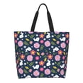 thumbnail image 1 of Fotbe Floral Rabbit Bolsa Tote Estética de Lona con Estampado para Mujer - Bolsa Reutilizable de Hombro Casual para Vacaciones, Compras, Trabajo y Gimnasio, 1 of 8