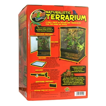 - Zoo Med NT-2 Glass Door Medium Naturalistic Terrarium 12 Inch Length x 12 Inch Width x 18 Inch Height