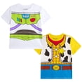 thumbnail image 1 of Pack de 2 camisas Disney Toy Story Boys Buzz Woody Rex de 2 a 7 años, 1 of 7