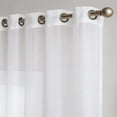 thumbnail image 5 of Warm Home Designs Pair of 2 Extra Large 108" (Width) X 108" (Length) Wall to Wall Sheer White Room Divider Curtains with 2 Matching Tie-Backs. Total Width is 216 Inches (18 feet). K White 108x108, 5 of 6