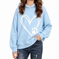 thumbnail image 2 of ITSAME Hoodie for Girls (1-10) Long Sleeve Pullover Loose Fit Heart Print Fall Casual Comfy Hooded Sweatshirt Size 3T, 2 of 6