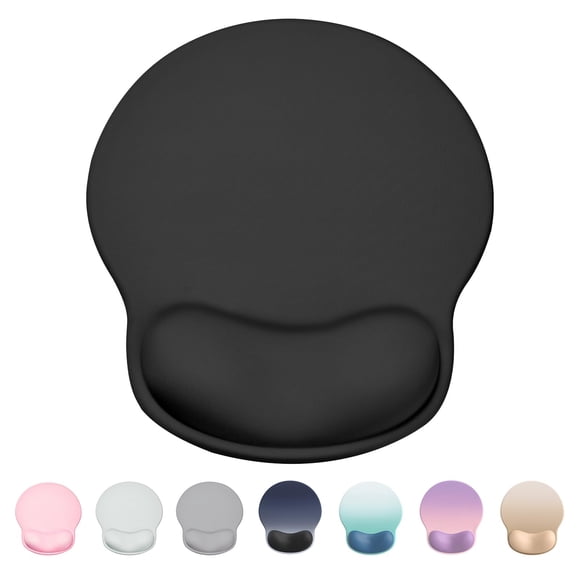 Alfombrilla de ratón Laborio ergonómica con reposamuñecas para portátil, color negro