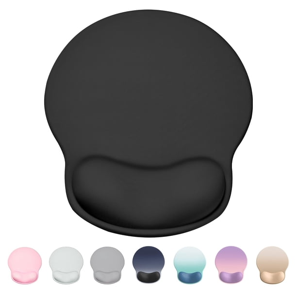 Alfombrilla de ratón Laborio ergonómica con reposamuñecas para portátil, color negro