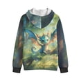 thumbnail image 5 of Uorisanigo Hood Hoodies Zip Up Sweatshirt Shirts for Children Soft Lightweight Forest Dragon Long Sleeve Jacket Fur Furry Fluffy Pullover Sweatshirt Coat School Birthday, 5 of 8