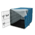 thumbnail image 3 of Stars Dog Crate Cover, Repetitive Cool Tone Sky Elements Night Cartoon Pop Art Inspired Illustration, Easy to Use Pet Kennel Cover Small Dogs Puppies Kittens, 7 Sizes, Yellow Sea Blue, by Ambesonne, 3 of 6