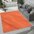 thumbnail image 4 of 4x5ft Soft Low Pile Bedroom Area Rug, Washable Red Orange Solid Color Background Rug, Easy Clean Non-Slip Living Room Carpet, Bedroom Nursery Office Machine Washable Rugs, 4 of 7
