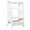 White, variant on KGAR Toddler Kitchen Step Stool, Adjustable Height Kids Kitchen Helper Stool, Engineered Wood with Safety Rails and Anti-Tip Base, Gray