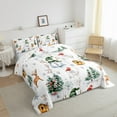 thumbnail image 3 of jejeloiu Christmas Snowmen Tree Full Size Comforter Sets,Xmas Reindeer Bedding Comforter Set,Western Country Cabin Bedding Sets For Teens,Breathable Home Decor Reversible,3pcs, 3 of 8