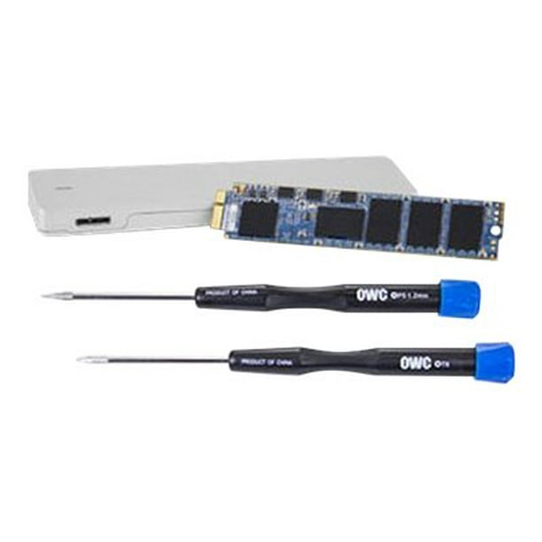 OWC Aura Pro 6G - Upgrade Kit: drive, install OWC Envoy USB 2.0/3.0 enclosure, Envoy carrying case - SSD - GB - internal - SATA 6Gb/s - 128-bit AES, 256-bit AES - Walmart.com