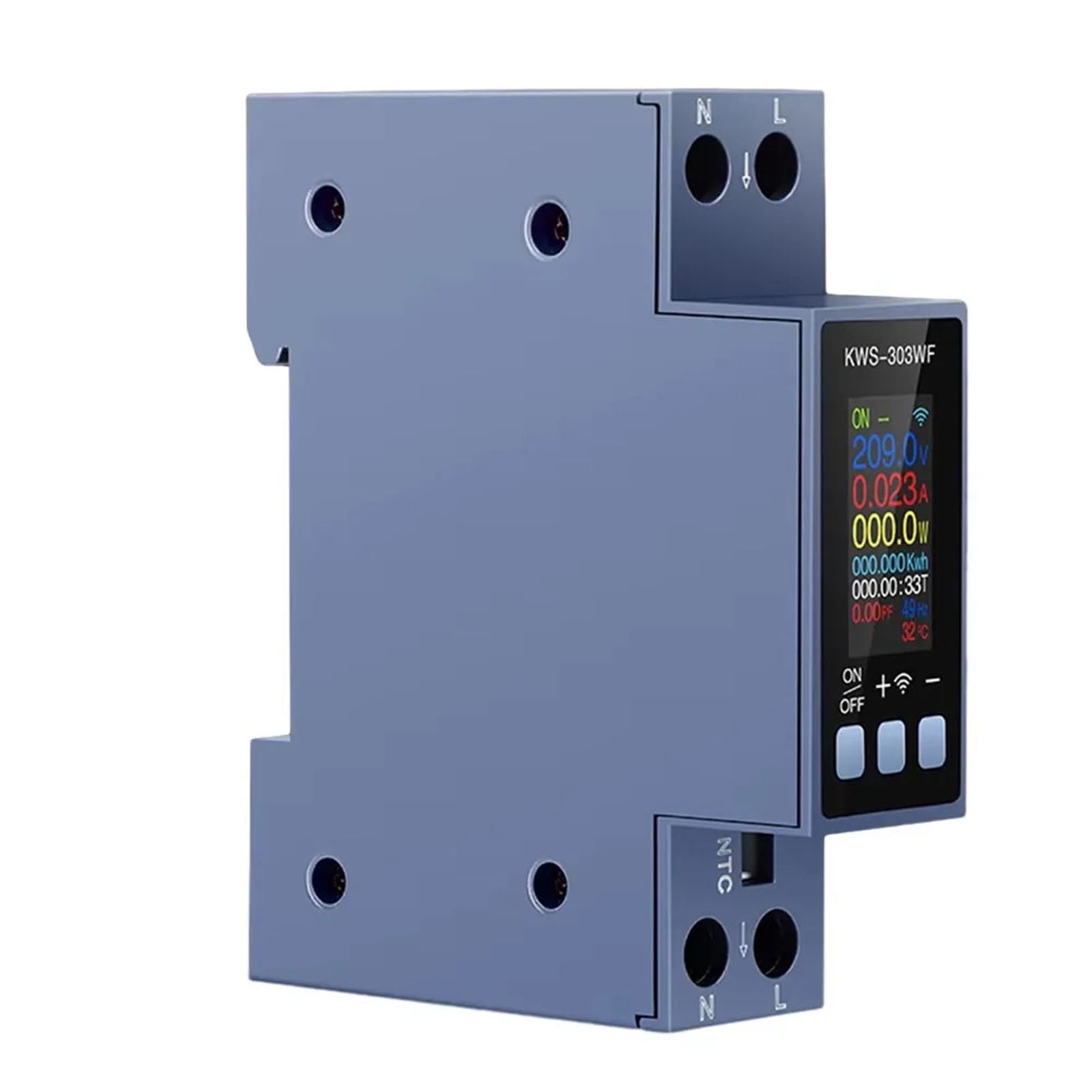 Dreamhall Kws-303Wf Wifi Din Rail Ac Power Meter 40A Multifunctional Voltage Current Meter