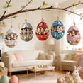 thumbnail image 7 of YingYouFu Easter Hanging Eggs, Multicolored Easter Egg Hanging Ornaments, Decorative Hand Painted Ball DIY Crafts Tree Ornaments for Decoration, 7 of 7