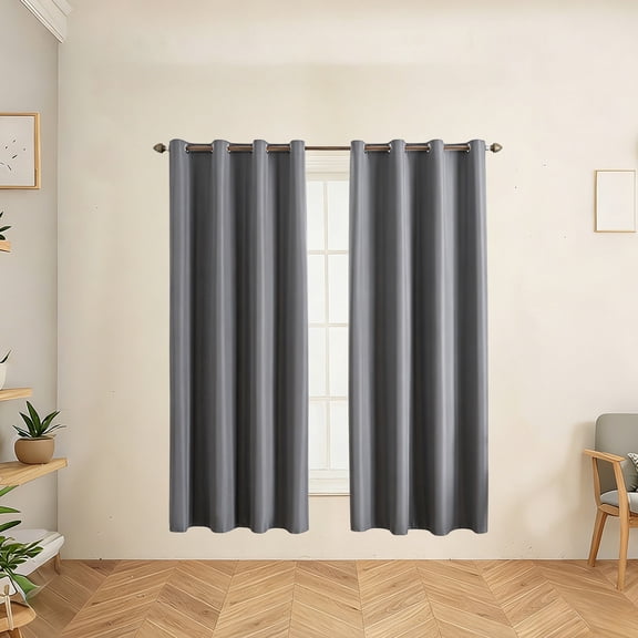 FEOLGEHLY 1 Pack Outdoor Indoor Blackout Curtains Waterproof, 59x63 Inch Length Polyester Top Grommet, Solid Room Darkening Curtain for Patio Bedroom Living Room Home Decor