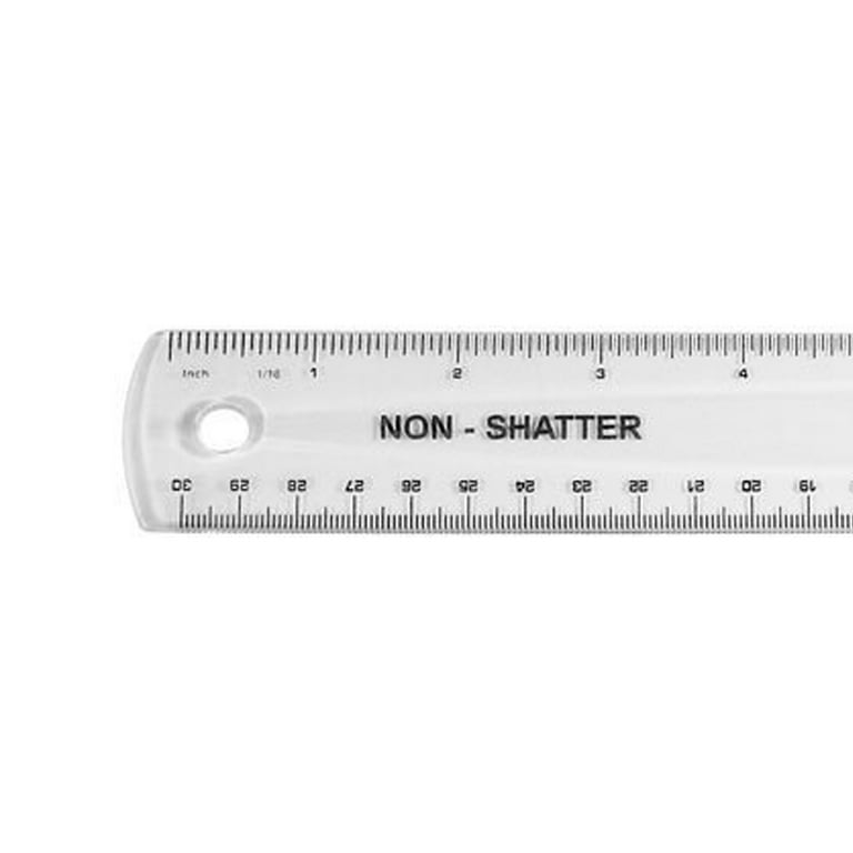 Plastic Ruler, Clear Rulers Plastic Transparent Ruler Shatterproof