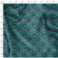 thumbnail image 4 of Soimoi Florals Print, Velvet Fabric, Decor Sewing Fabric by The Yard 54 Inch Wide,Decorative Fabric for Upholstery and Home Accents, Teal Blue, 4 of 6