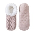 thumbnail image 2 of Women Fleece Lined Non Slip Floor Socks Thick Warm Indoor Sleeping Socks Cozy Home Foot Slipper Socks Brown One Size, 2 of 6