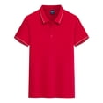 thumbnail image 6 of UVEASISHA Women's Striped Polos Shirts Quick-Dry Moisture-Wicking Business Casual Tees Breathable Lightweight Office Workout Tennis Polos Red XXL, 6 of 7