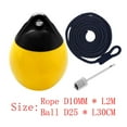 thumbnail image 5 of Boat Fender Ball Protector with Inflatable Pin and Rope Anchor Buoy Float for Pontoon Boat Sailboats Yacht Small Boat Row Boats, 5 of 5