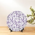 thumbnail image 6 of Wukai Lavender Flowers Print Decorative Plate for Display,Bone China Decorative Plate, Ceramic Dinner Plate with Stand, Vertical Ceramic Plate-8in, 6 of 6