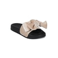 thumbnail image 1 of Women velvet Open Toe Bow Tie Footbed Sandal Slide 18158, 1 of 5