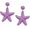 Violet, variant on Raffia Starfish Earrings Raffia Straw Wrapped Starfish Drop Dangle Earrings Beach, Style K8279