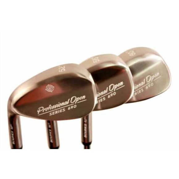 Left Handed Professional Open Series 690 Women's Complete Golf Wedge Set: 52° Gap Wedge (GW), 56° Sand Wedge (SW), 60° Lob Wedge (LW) Ladies Flex Steel Shaft
