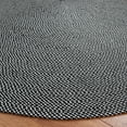 thumbnail image 3 of SAFAVIEH Braided Braylon Solid Reversible Area Rug, Black/White, 7' x 7' Round, 3 of 7