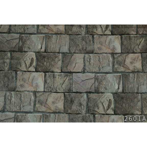 Dundee Deco Peel and Stick Self Adhesive Wallpaper - Distressed Marble Shades of Grey Stone , 18 ft x 24 in