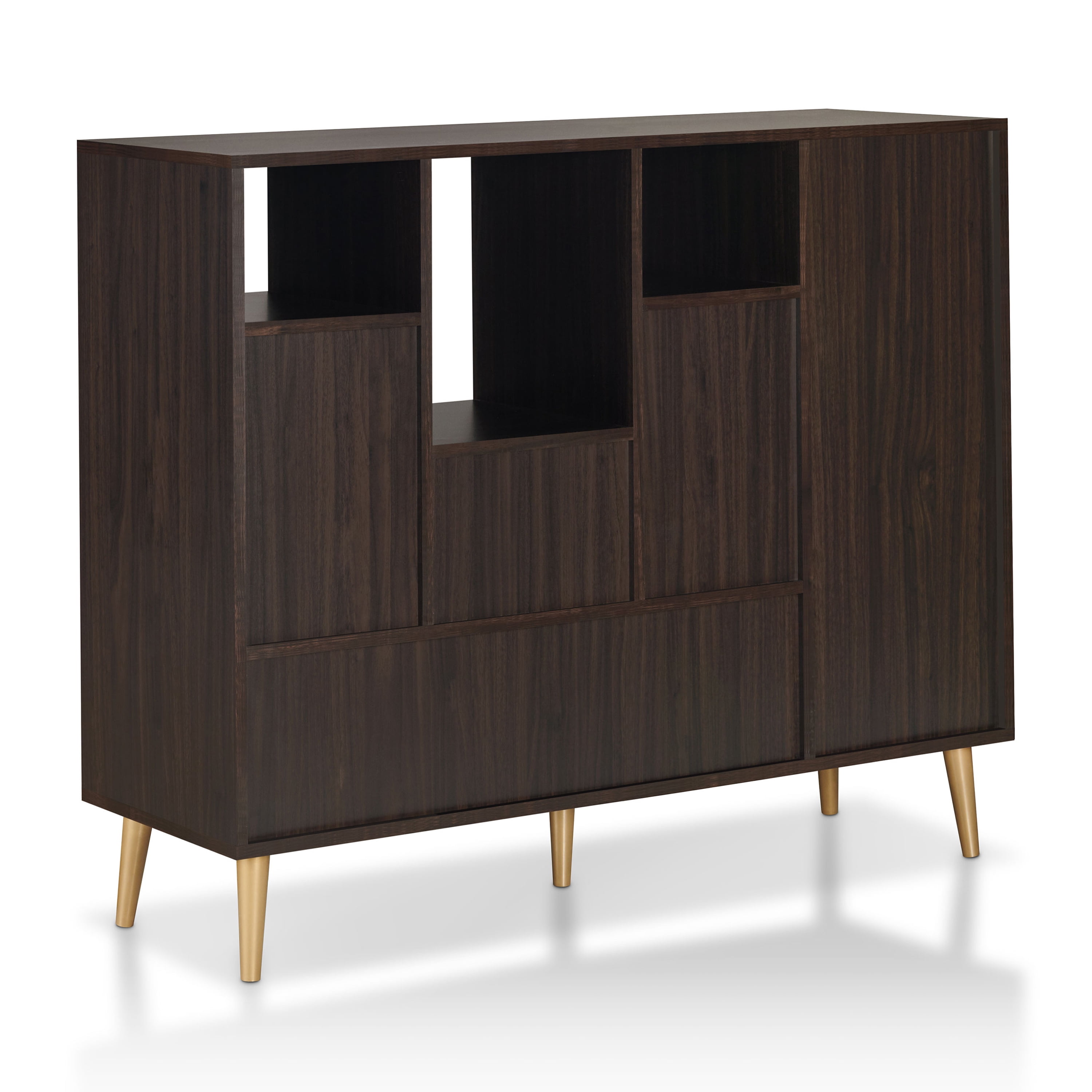 Furniture of America Lindsie Multi-Purpose Accent Cabinet, Wenge