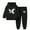 Black-1, variant on Little Girls Clothes Two Piece Sweatsuit Butterfly Sweatshirt Hoodie Sweatpants Full Spring Travel Going Out Outfits, Hot Pink, 6 Years