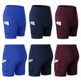 thumbnail image 4 of Women's High Waist Yoga Shorts Pocket Running Training Quick-Dry Tight Stretch, 4 of 4