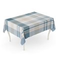 thumbnail image 1 of JSDART Check Tartan Plaid Printing Pattern All Over in Beige White Dusty Teal Green and Grayis Tablecloth Table Desk Cover Home Party Decor 60x120 inch, 1 of 1