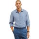 thumbnail image 1 of Camisa con botones de lino sólido para hombre Nautica, azul, grande Nautica Botones al frente, 1 of 1