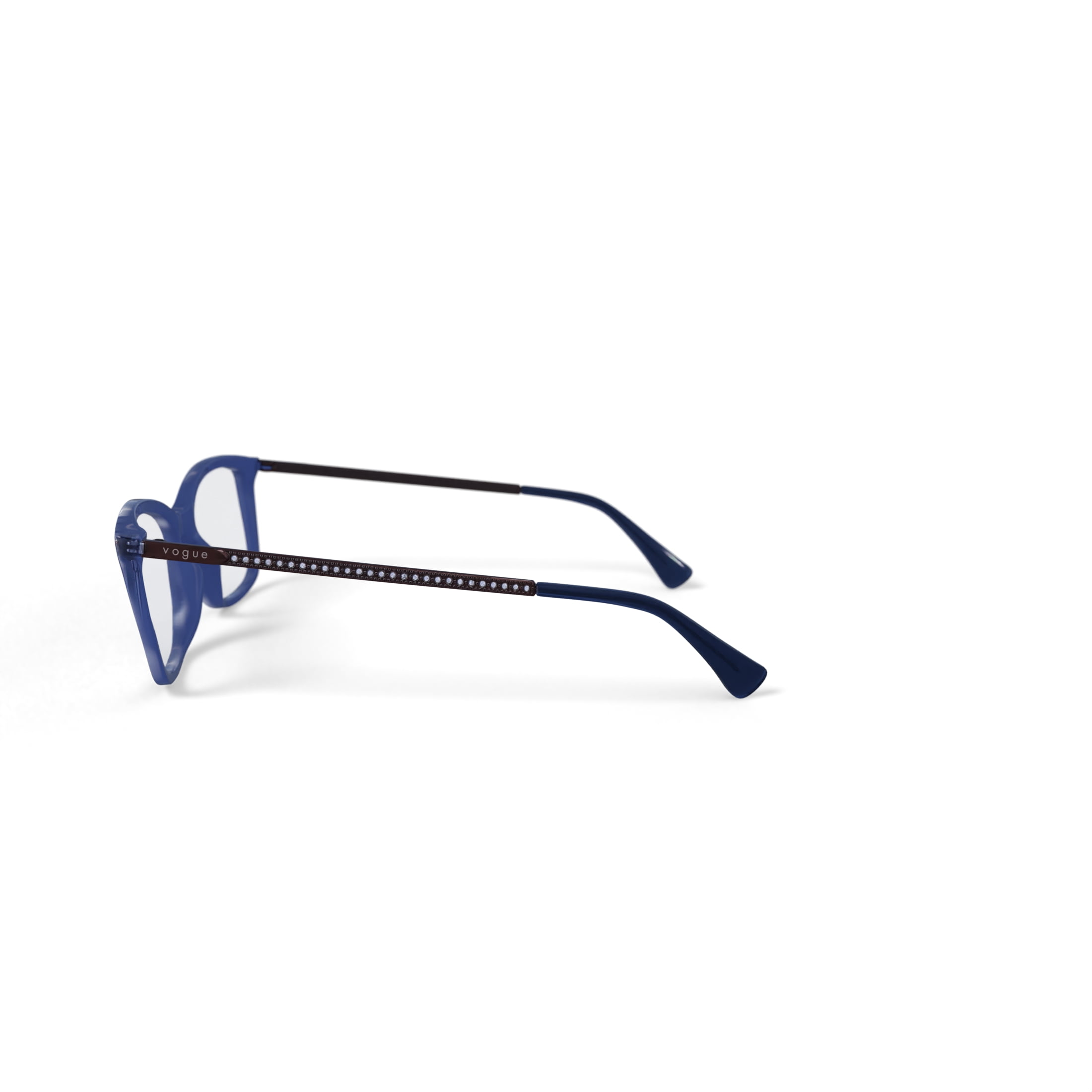 Vogue Women's Size 54 VO5305B Prescription Eyeglasses with Case, Transparent Blue