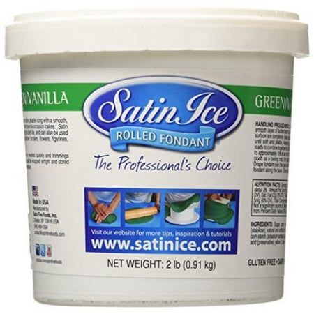 Satin Ice Vanilla Fondant Green 2 lb