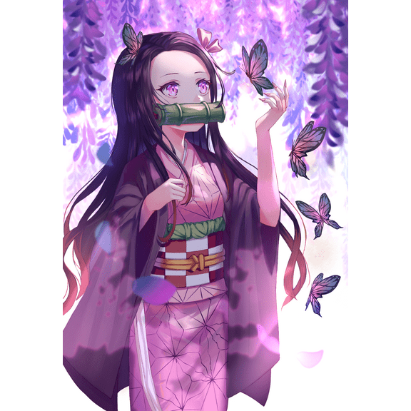 Diamond Painting Kits for Adults,5D Diamond Art Kit,Demon Slayer Diamond Painting Kit Full Drill Round for Gift,Wall Decor,Relaxing(Kamado Nezuko 12x16)