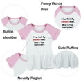 thumbnail image 2 of I Can Melt My Grandad's Heart Whats Your Superpower Funny Dresses For Baby, Newborn Babies Skirts, Infant Princess Dress, 0-24M Kids Graphic Clothes (Pink Raglan Dresses, 6-12 Months), 2 of 5